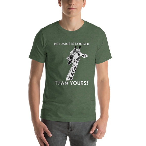 Bet Mine is longer than Short-Sleeve Unisex T-Shirt