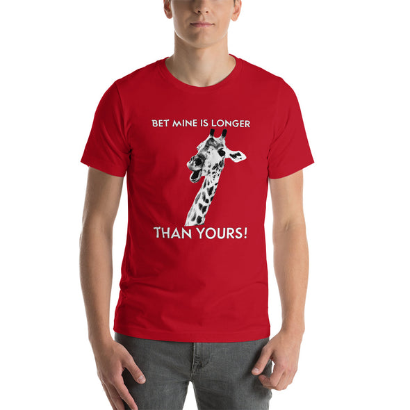 Bet Mine is longer than Short-Sleeve Unisex T-Shirt